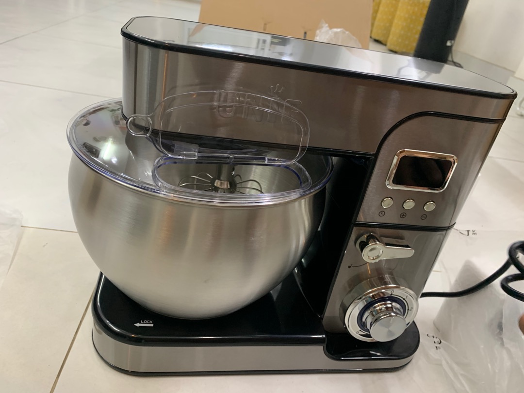 Máy trộn bột đa năng UNIE EM5 8L - Máy nhồi bột 1300W với 6 nấc tốc độ, hoàn hảo cho làm bánh và đánh trứng tại nhà
