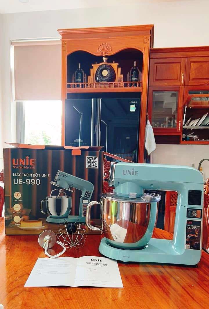 Máy nhồi bột, đánh trứng UNIE UE-990 6,5L - Dung tích lớn, 10 nấc tốc độ, inox không gỉ, hoàn hảo cho làm bánh và trộn thực phẩm tại nhà
