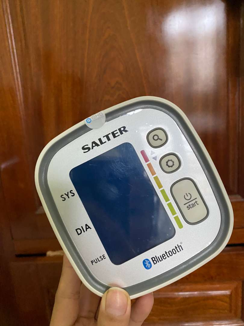 Máy Đo Huyết Áp Bắp Tay Kết Nối Bluetooth Salter GB-BPA9301EU - Đo Huyết Áp Tâm Trương, Tâm Thu & Nhịp Tim Chính Xác với Ứng Dụng Salter MyBody