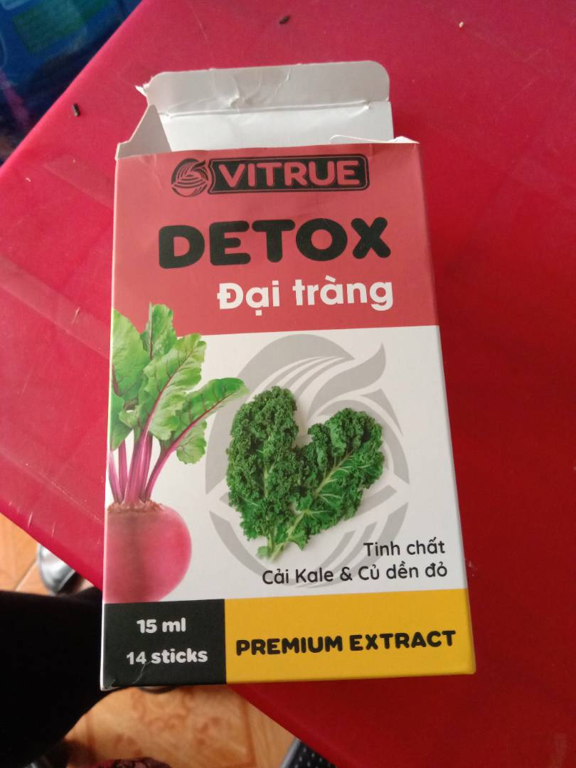 Tinh Chất Hỗ Trợ Thải Độc Vitrue Detox Đại Tràng - Hỗ Trợ Tiêu Hóa, Thanh Nhiệt, Dễ Uống, 14 Gói x 15ml