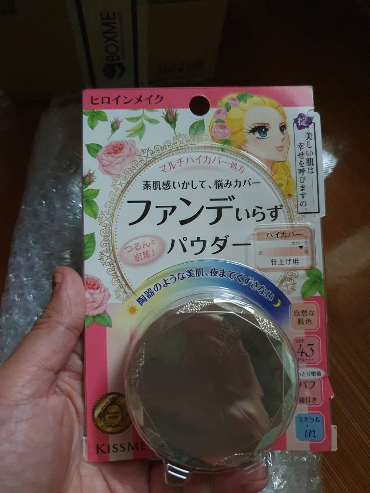 Phấn Phủ Kiềm Dầu Dạng Nén Kissme Heroine Make Long Stay Powder - Chống Nắng SPF 22, Kiểm Soát Nhờn Tốt, Làn Da Mịn Màng