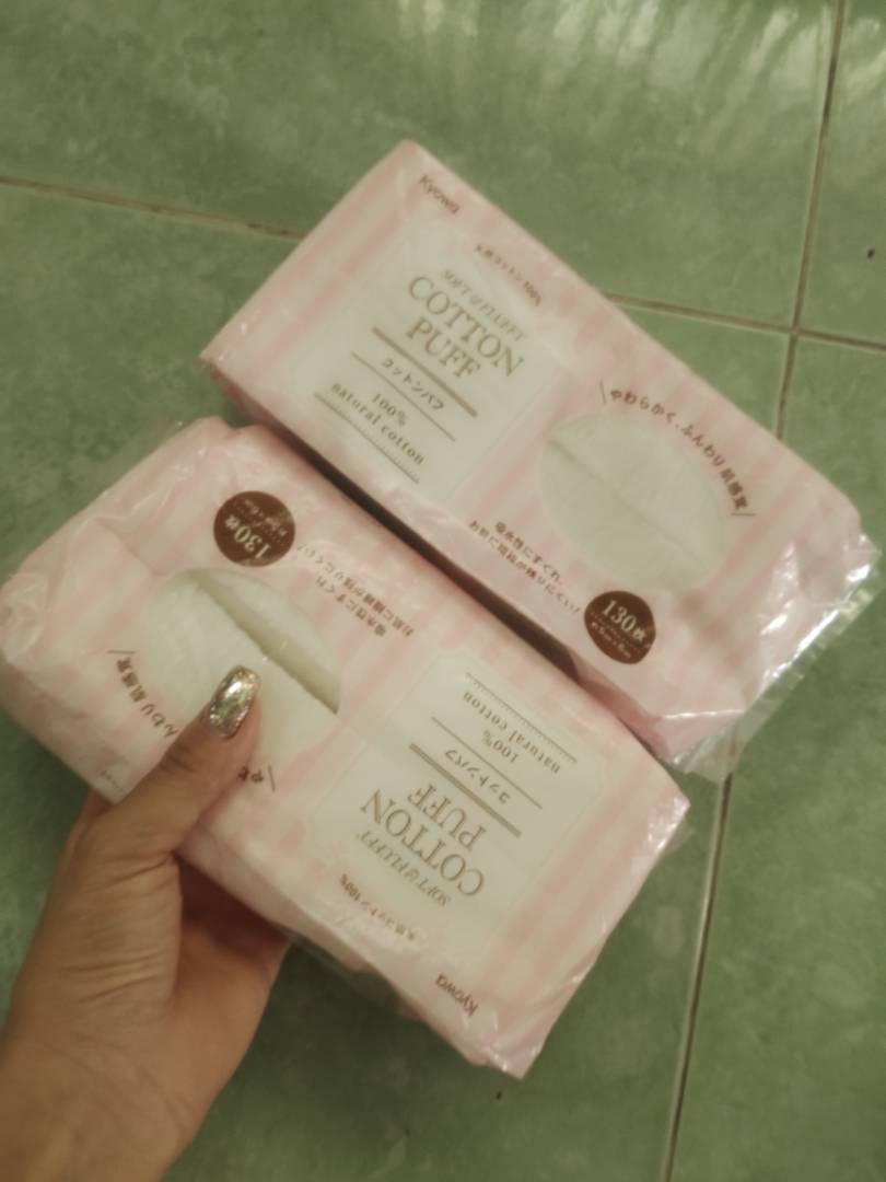 Bông Tẩy Trang Cotton Kyowa 130 Miếng - Hữu Cơ Mềm Mịn, Thấm Hút Sâu, An Toàn Cho Mọi Loại Da