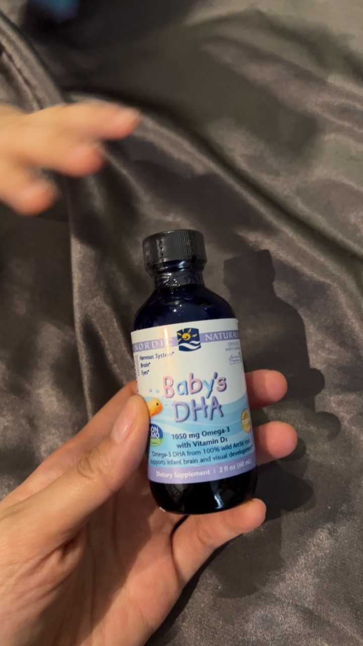 Siro Omega 3 Baby's DHA Nordic Naturals - Bổ Sung Vitamin D3, Hỗ Trợ Phát Triển Trí Não Cho Trẻ Sơ Sinh, Tăng Cường Thị Lực, Miễn Dịch 60ml