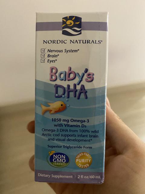 Siro Omega 3 Baby's DHA Nordic Naturals - Bổ Sung Vitamin D3, Hỗ Trợ Phát Triển Trí Não Cho Trẻ Sơ Sinh, Tăng Cường Thị Lực, Miễn Dịch 60ml