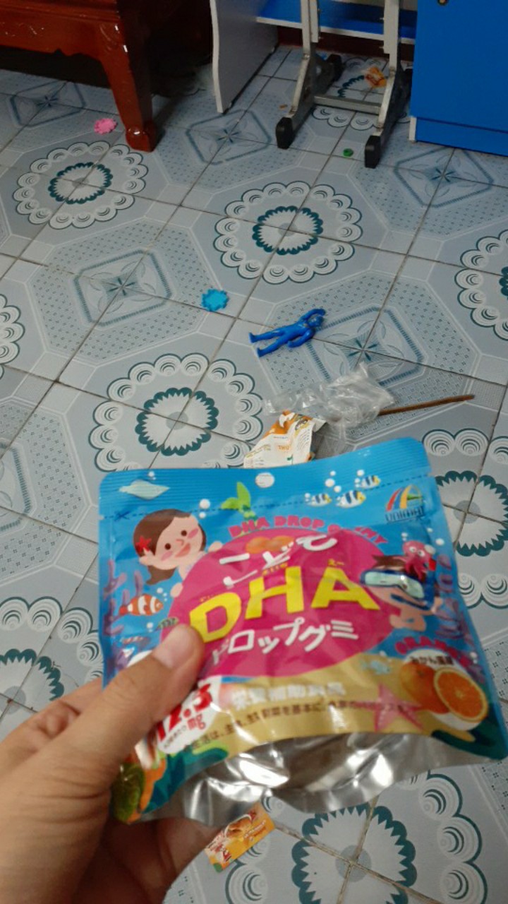 Kẹo Bổ Sung DHA Unimat Riken Nhật Bản - Kẹo Dinh Dưỡng Hỗ Trợ Phát Triển Não Bộ Cho Bé - Hương Vị Đào và Cam Thơm Ngon