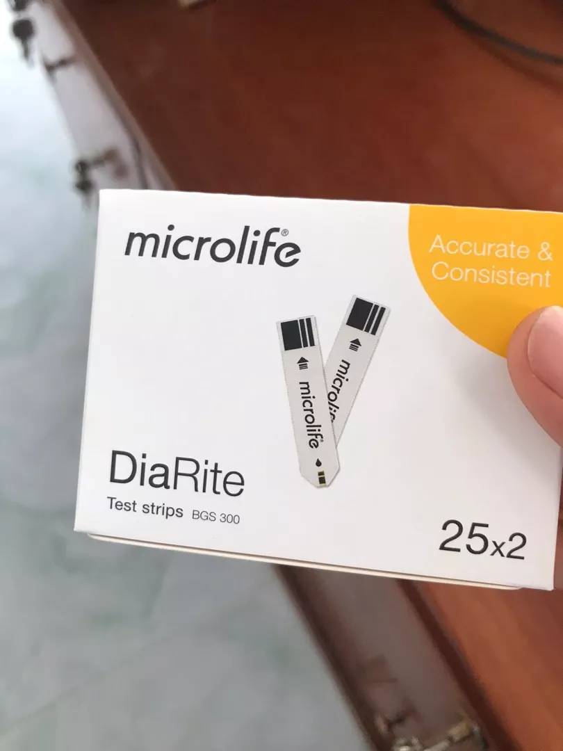 Que thử đường huyết Microlife DiaRite Test - Hộp 50 que, kiểm tra glucose nhanh, chính xác và dễ sử dụng tại nhà.