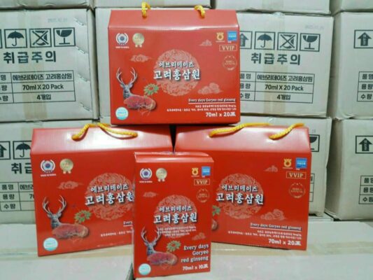 Nước Hồng Sâm Linh Chi Nhung Hươu Goryeo Hàn Quốc - Tăng Cường Sức Khỏe, Hỗ Trợ Giải Độc, Trẻ Hóa Da, 20 Gói 70ml