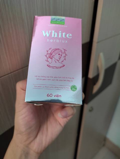 Viên Uống Hỗ Trợ Trắng Da White Herblux - Giúp Da Trắng Hồng, Căng Mịn, Phục Hồi Da - Lọ 60 Viên Thảo Mộc Tự Nhiên