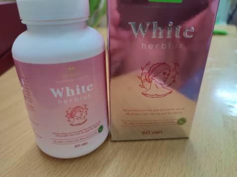 Viên Uống Hỗ Trợ Trắng Da White Herblux - Giúp Da Trắng Hồng, Căng Mịn, Phục Hồi Da - Lọ 60 Viên Thảo Mộc Tự Nhiên