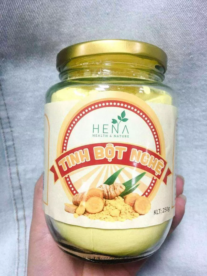Tinh Bột Nghệ Nguyên Chất Hena 500g - Hỗ Trợ Làm Đẹp, Cải Thiện Sức Khỏe, Giảm Cân, Chống Oxy Hóa - Thực Phẩm Chức Năng Cao Cấp