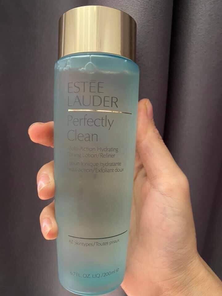 Nước Hoa Hồng Estee Lauder Perfectly Clean Multi-Action Toning Lotion 200ml - Hỗ Trợ Phục Hồi và Tẩy Tế Bào Chết, Làn Da Săn Chắc, Tươi Sáng