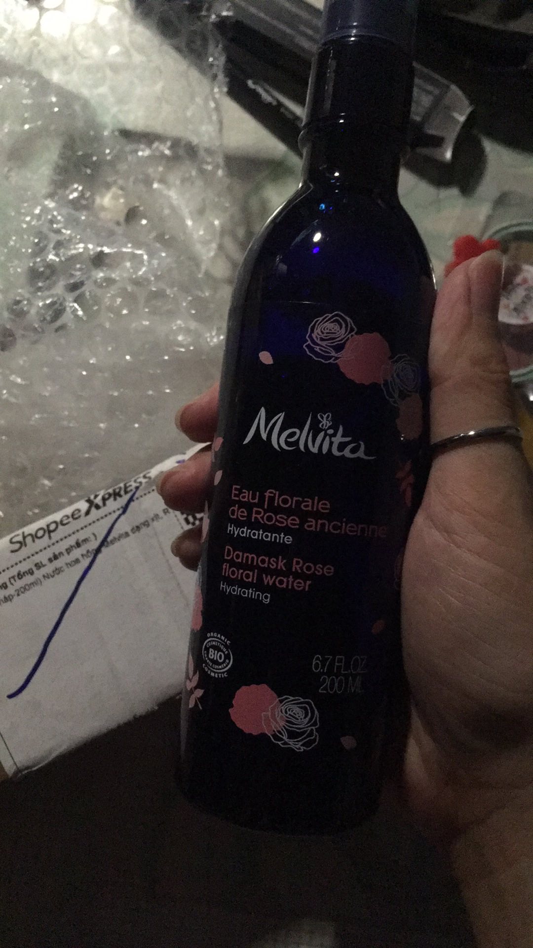 Nước Hoa Hồng Melvita Eau Florale de Rose Pháp - Toner 100% Thiên Nhiên Cân Bằng pH và Cấp Ẩm Cho Da Mọi Loại