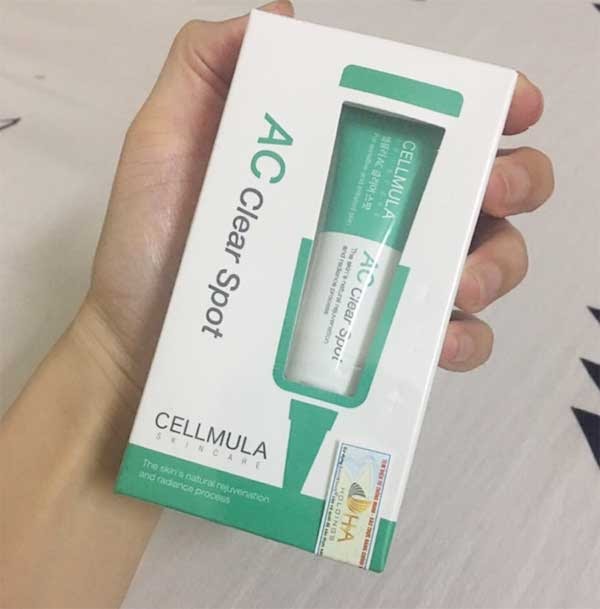 Kem chấm mụn Cellmula Ac Clear Spot 10ml - Giúp làm khô và giảm sưng mụn hiệu quả, Kem trị mụn Hàn Quốc chính hãng