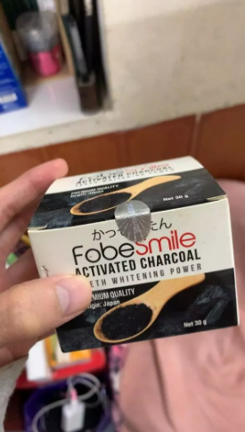 Bột Trắng Răng Than Hoạt Tính Fobe Smile - Giúp Làm Trắng Răng Tự Nhiên, Loại Bỏ Mảng Bám, Hũ 30g Nhật Bản