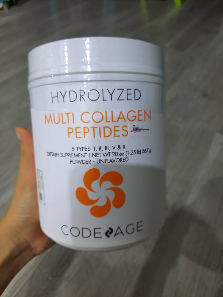 Bột uống Collagen Codeage Hydrolyzed Multi Collagen Peptides 567g - Hỗ trợ trẻ hóa da, tóc và móng - Dinh dưỡng cao, dễ hấp thụ