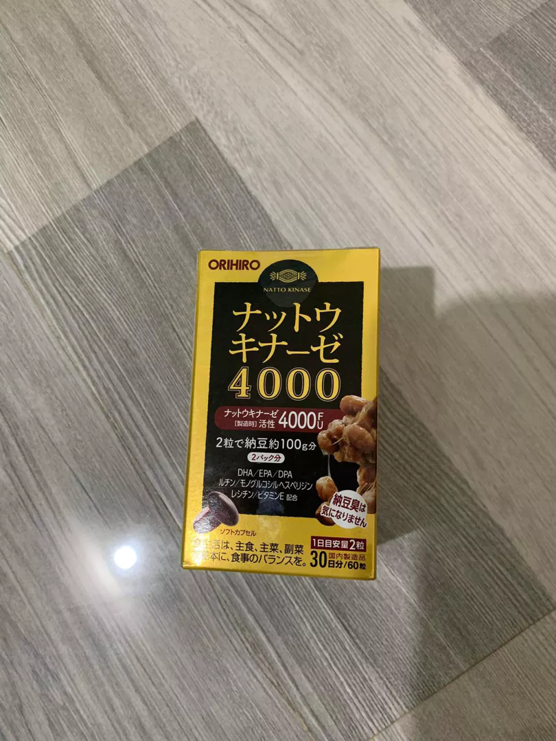 Viên uống NattoKinase 4000FU Orihiro Nhật Bản - Hỗ trợ trí nhớ và tăng cường sức khỏe não bộ, hộp 60 viên