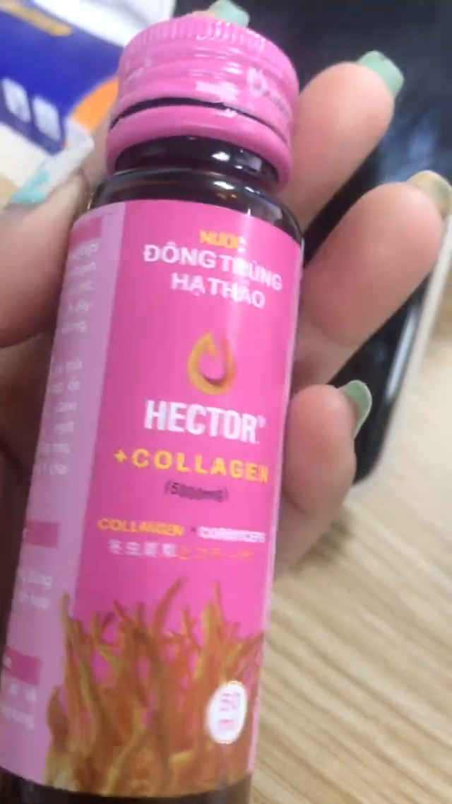 Nước Uống Đông Trùng Hạ Thảo Hector Collagen 5000mg - Giải Pháp Tăng Cường Collagen, Làm Đẹp Da và Tóc Tự Nhiên, Hỗ Trợ Sức Khỏe