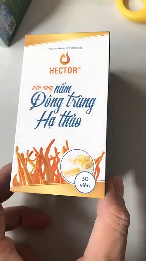 Viên Đông Trùng Hạ Thảo Hector Nguyên Chất Hộp 30 Viên - Tăng Cường Sinh Lực, Hỗ Trợ Tim Mạch và Đường Hô Hấp