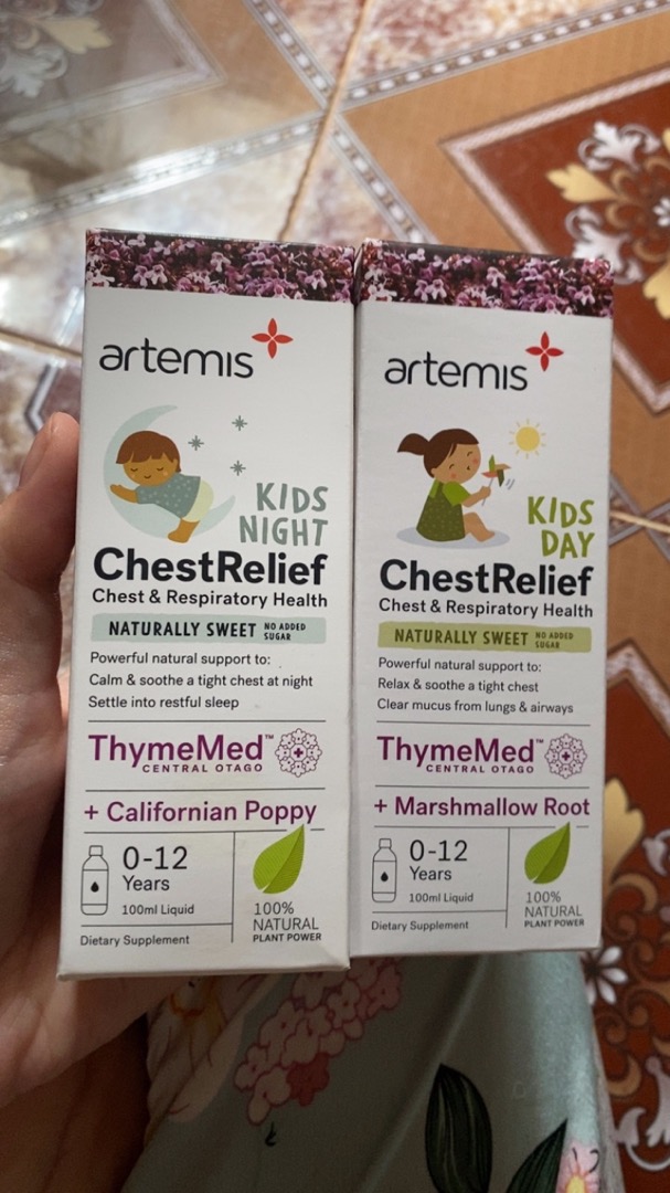 Siro Ho Ngày Artemis Kids ChestRelief 100ml - Hỗ Trợ Giảm Ho Cho Trẻ Dưới 12 Tuổi, Tăng Cường Miễn Dịch, Chiết Xuất Thực Vật An Toàn