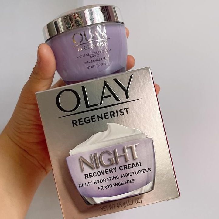 Kem Dưỡng Đêm Olay Regenerist Night Recovery 48g - Dưỡng Ẩm, Ngăn Ngừa Lão Hóa, Làm Sáng Da, Cải Thiện Nếp Nhăn Hỗ Trợ Tái Tạo Da