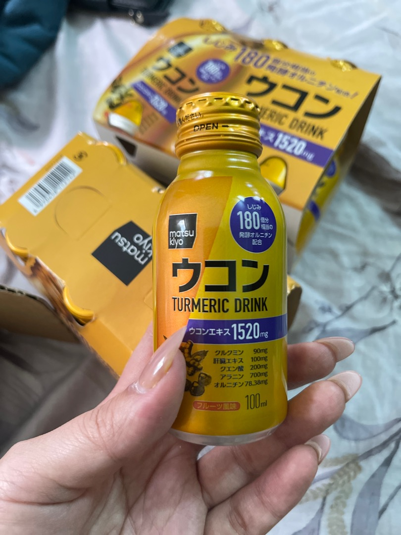 Nước Uống Tinh Chất Nghệ Giải Rượu Bổ Gan Matsukiyo Turmeric - Hỗ Trợ Làm Lành Vết Thương và Tăng Cường Sức Khỏe (Lốc 6 Chai 100ml)