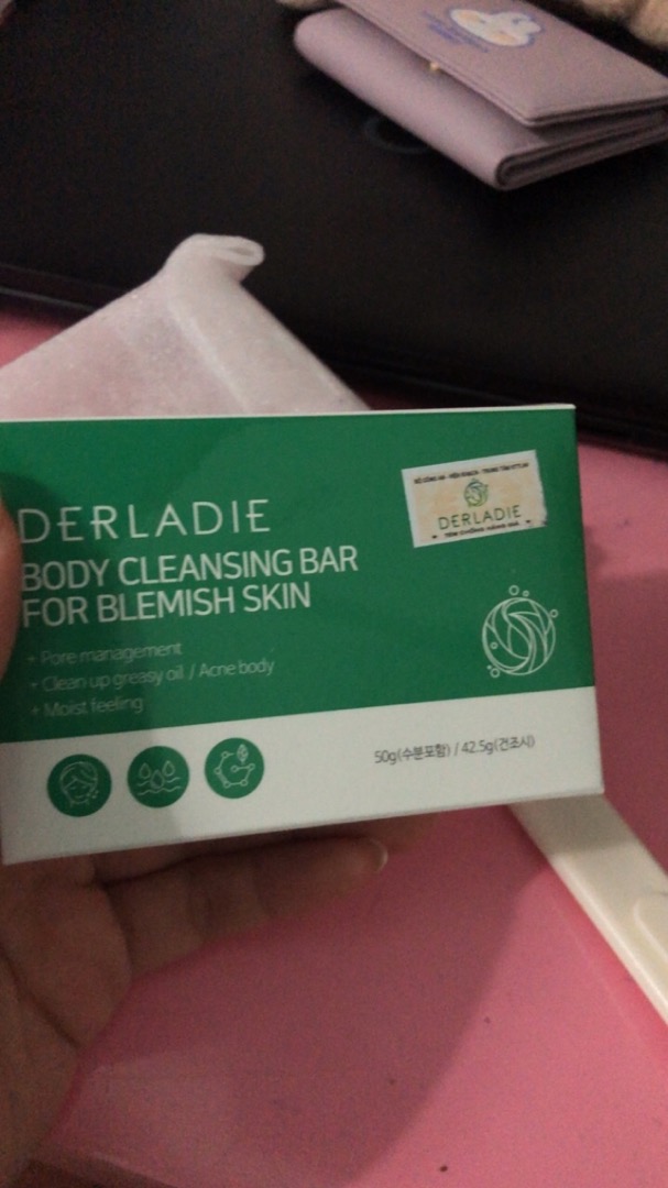 Xà Phòng Derladie Giảm Mụn Cơ Thể - Cleansing Bar Hỗ Trợ Sạch Lỗ Chân Lông, Cải Thiện Da Mụn, Chiết Xuất Thiên Nhiên, 50g