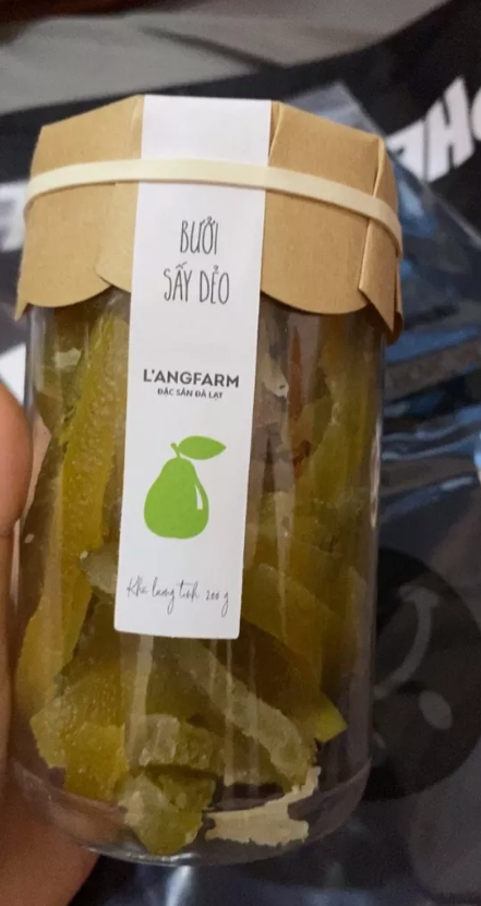 Combo 2 Hũ Vỏ Bưởi Sấy Dẻo L'angfarm Mẫu Tobita - Đặc Sản Quà Tặng Ngon Miệng, Dinh Dưỡng, Chất Lượng Cao 200g