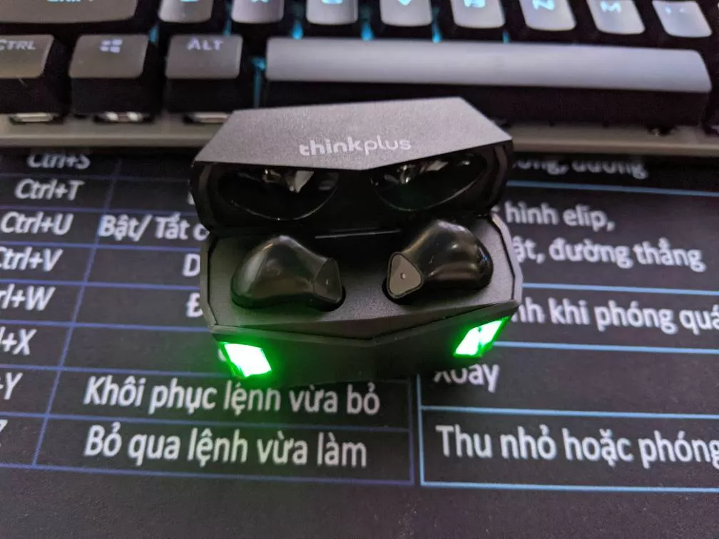 Tai nghe Bluetooth Lenovo GM5 Không Dây - Giảm Tiếng Ồn, Độ Trễ Thấp 60ms, Chống Nước IPX45, Tối Ưu Cho Game Thủ