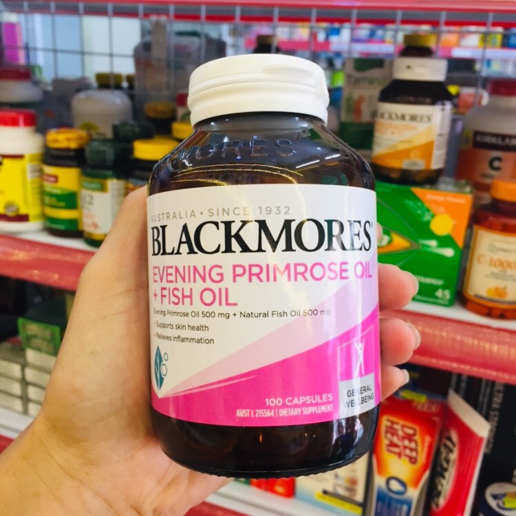 Tinh Dầu Hoa Anh Thảo Blackmores Evening Primrose Oil + Dầu Cá Omega 3 Hỗ Trợ Sức Khỏe và Làm Đẹp Da - 100 Viên