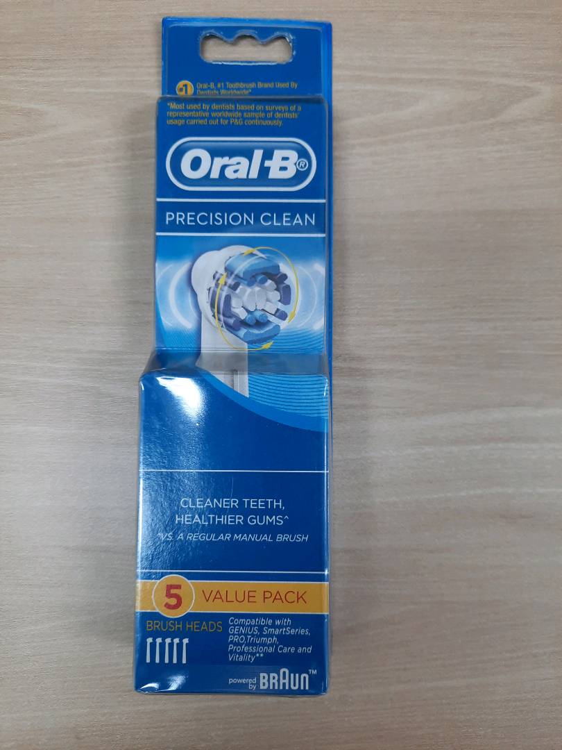 Set 5 đầu bàn chải điện Precision Clean Oral-B - Lông mềm mại, làm sạch hiệu quả mà không gây tổn thương nướu, Tây Bắc