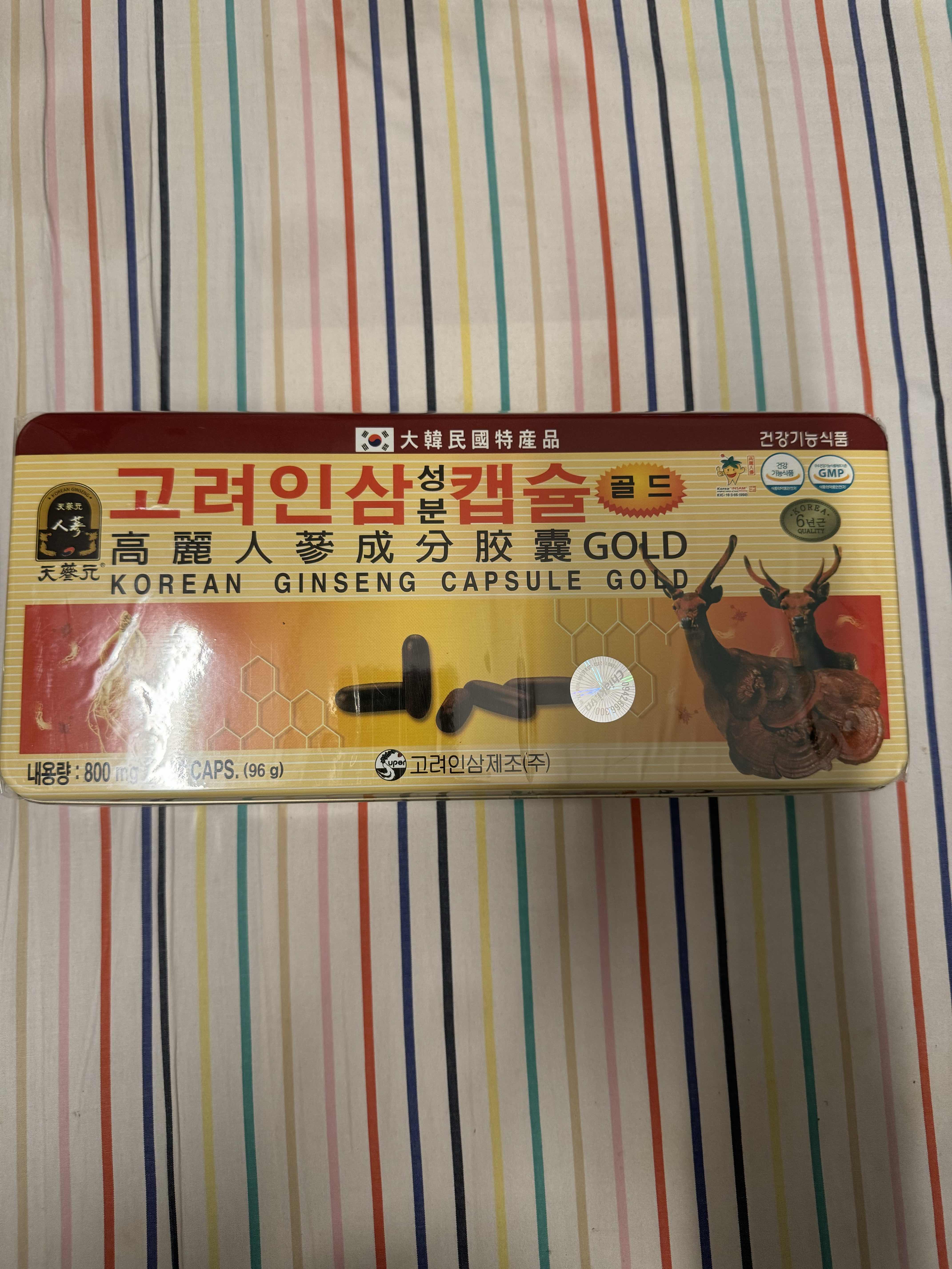 Viên đạm Hồng Sâm Nhung Hươu Linh Chi Vàng Korean Ginseng Gold - Bổ Sung Dinh Dưỡng, Tăng Cường Sức Khỏe, Hỗ Trợ Miễn Dịch