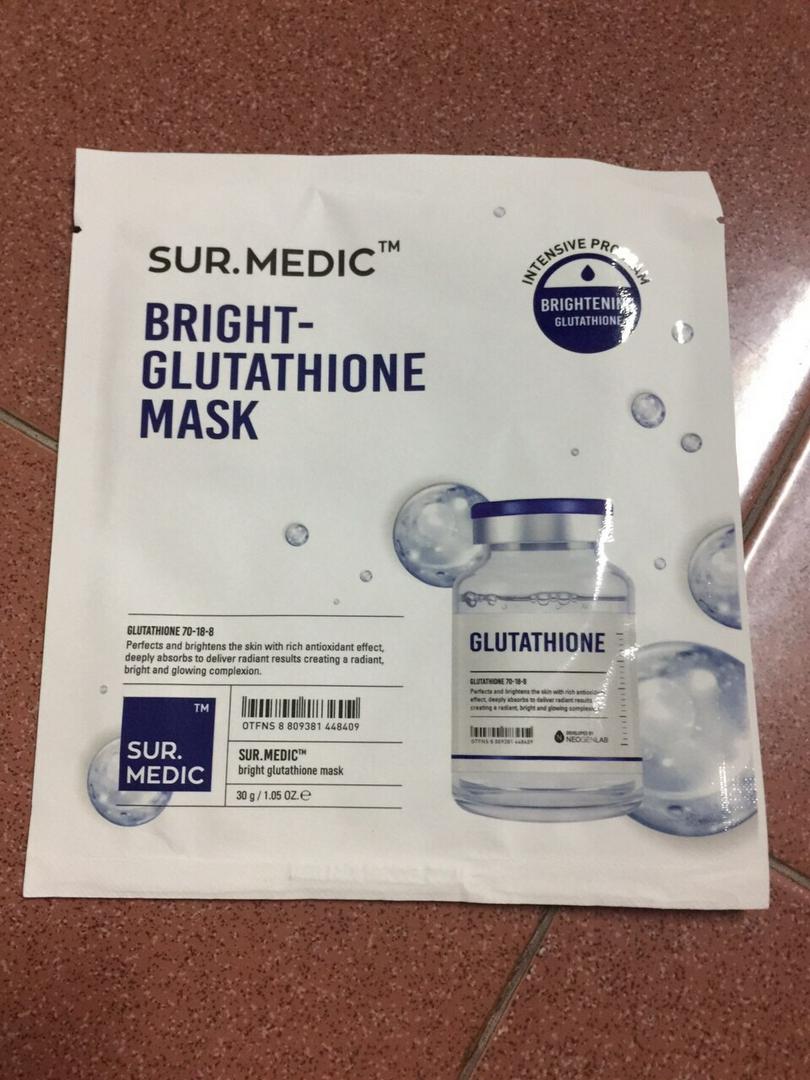 Bộ 10 Mặt Nạ Dưỡng Trắng Sur.Medic Bright Glutathione - Hiệu Quả Làm Sáng Da, Dưỡng Ẩm Chuyên Sâu, Phù Hợp Với Mọi Loại Da