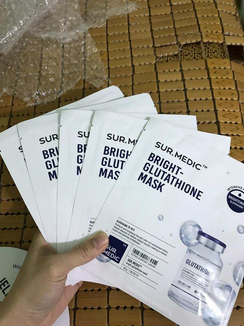 Bộ 10 Mặt Nạ Dưỡng Trắng Sur.Medic Bright Glutathione - Hiệu Quả Làm Sáng Da, Dưỡng Ẩm Chuyên Sâu, Phù Hợp Với Mọi Loại Da
