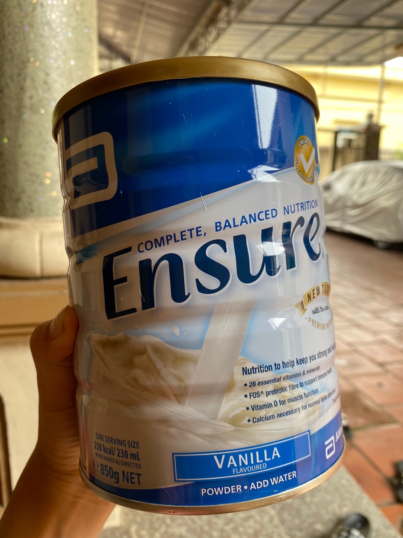 Sữa Bột Ensure 850g Hương Vani - Dinh Dưỡng Tăng Cường Sức Khỏe Cho Người Lớn, Người Già, Hỗ Trợ Hệ Miễn Dịch, Tiêu Hóa Tốt