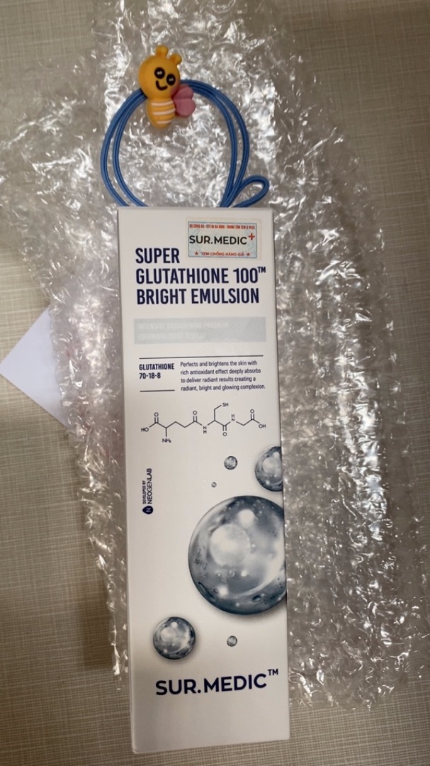 Sữa Dưỡng Trắng Da Sur.Medic Super Glutathione 100 Bright Emulsion 120ml - Giàu Glutathione, Niacinamide, Vitamin C, Dưỡng Ẩm, Sáng Mịn Da