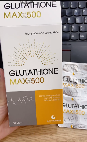 Viên uống Glutathione Maxx 500 - Bổ sung Glutathione, Vitamin C, E cho trẻ hóa da, ngăn chặn dấu hiệu tuổi tác, da sáng mịn tự nhiên