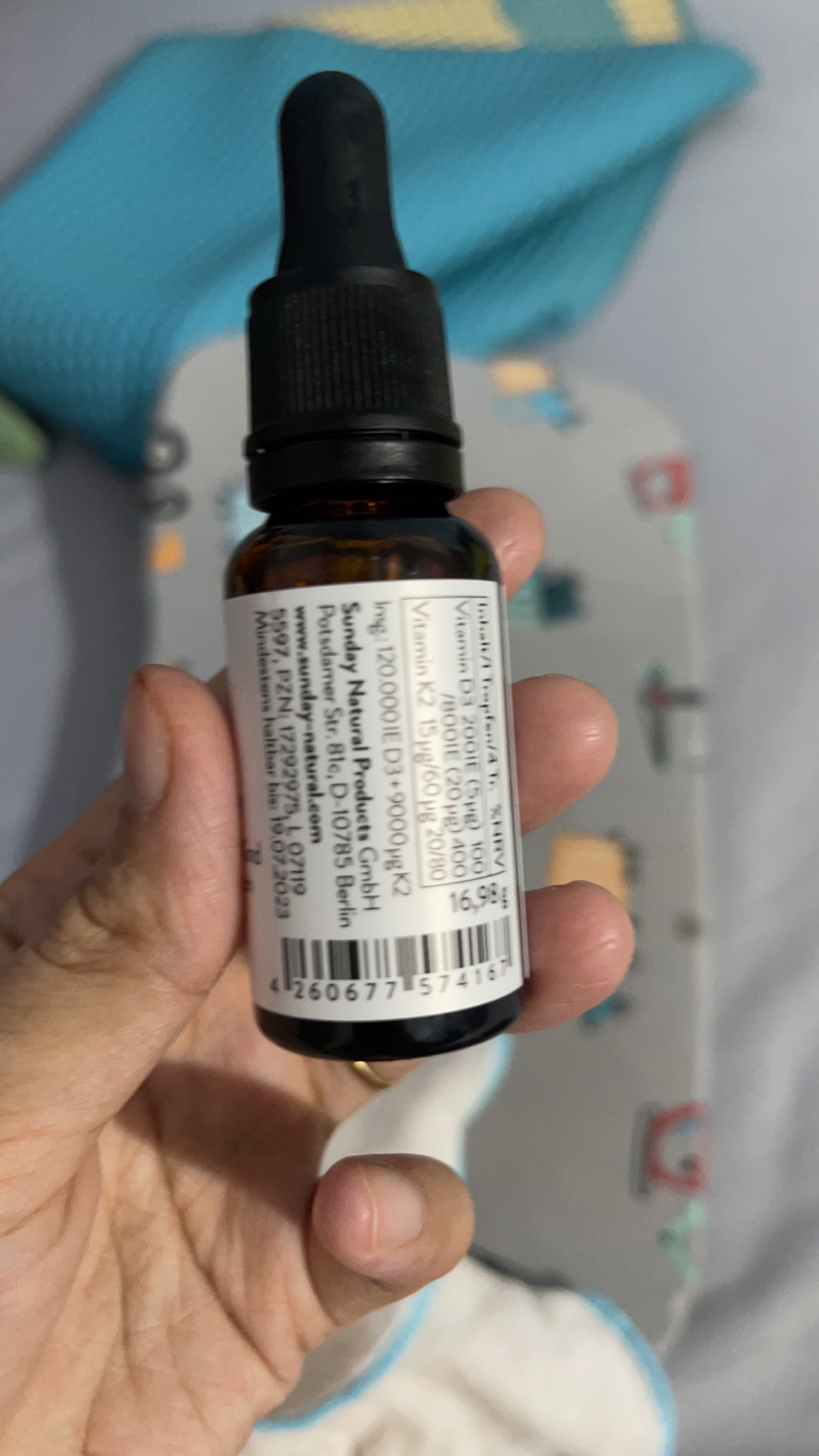 Vitamin D3 K2 MK7 Sunday Natural 20ml - Bổ sung Vitamin D cho trẻ sơ sinh và trẻ nhỏ, hỗ trợ phát triển chiều cao và ngăn còi xương