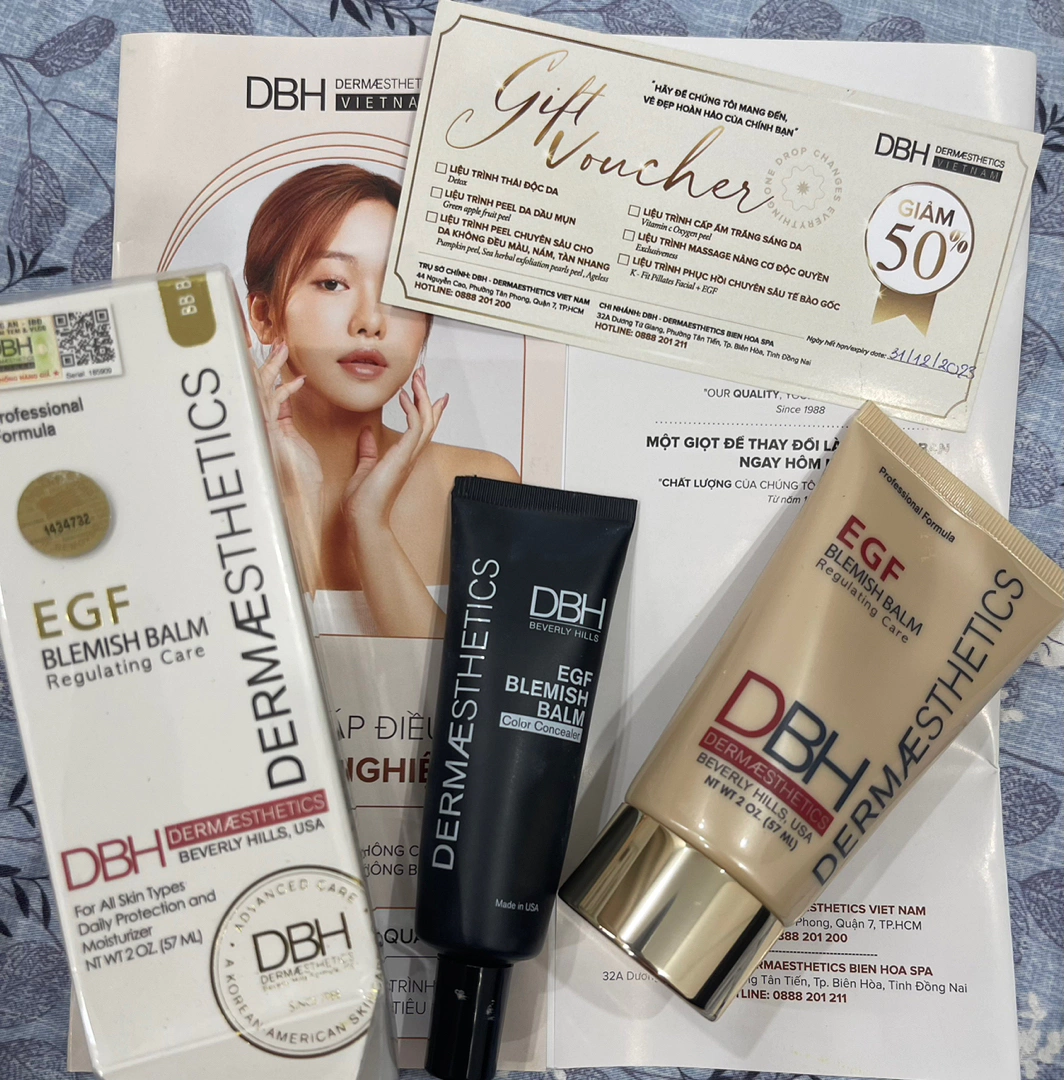 Kem Che Khuyết Điểm DBH EGF Blemish Balm Gold - Tái Tạo Da, Che Phủ Tuyệt Đối, Phù Hợp Mọi Loại Da, Dưỡng Ẩm Tự Nhiên