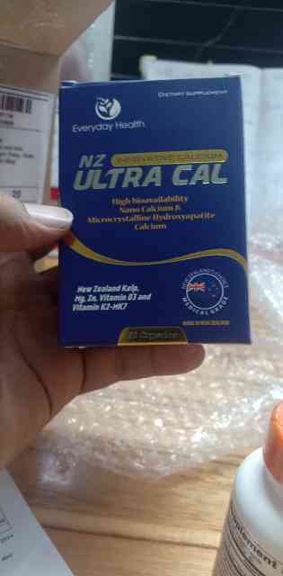 Viên uống Canxi Hữu Cơ Nano NZ-Ultra Cal 30 Viên - Hỗ Trợ Xương Chắc Khỏe với Vitamin D3, K2 MK7 cho Bé và Người Lớn