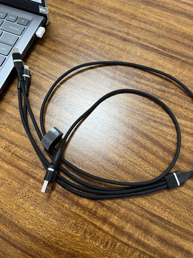 Cáp Sạc Nhanh 3 Đầu Bọc Dù Type C, Lightning, Micro USB 1.2m - Sạc Tối Đa 60W, Tiện Lợi Cho Tất Cả Thiết Bị Điện Thoại
