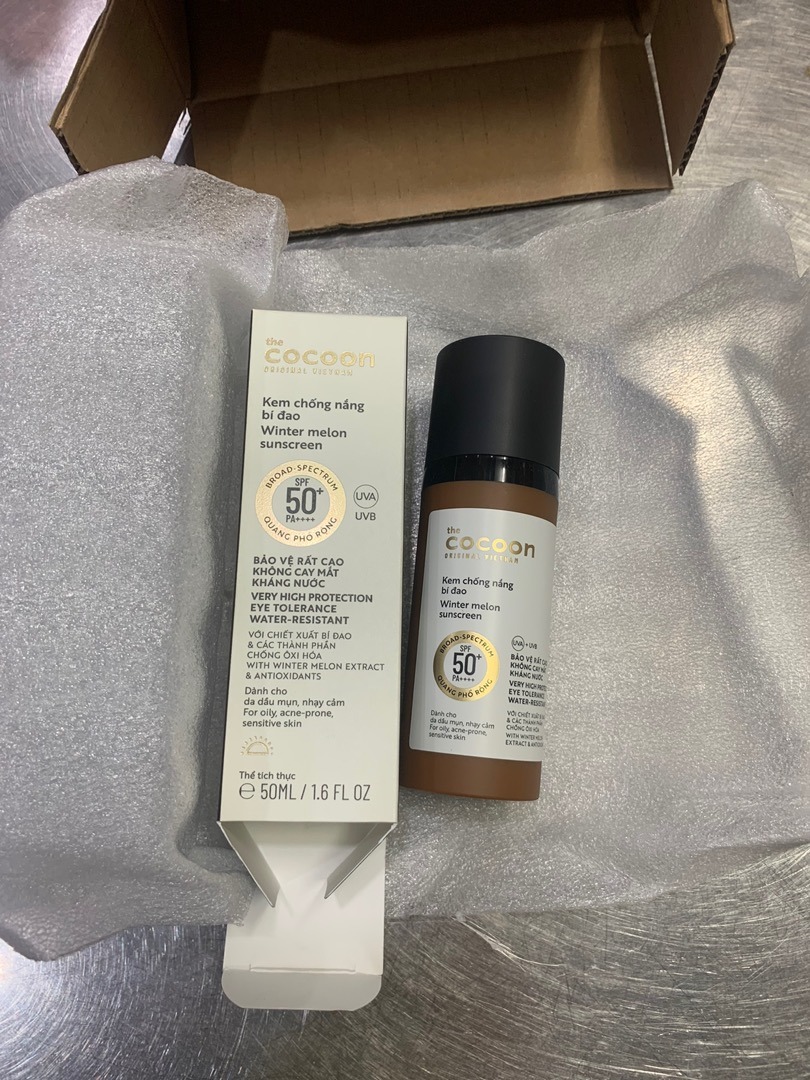 Kem Chống Nắng Cocoon Bí Đao SPF 50 PA++++ - Bảo Vệ Da Quang Phổ Rộng Với Chiết Xuất Thiên Nhiên & An Toàn Cho Da