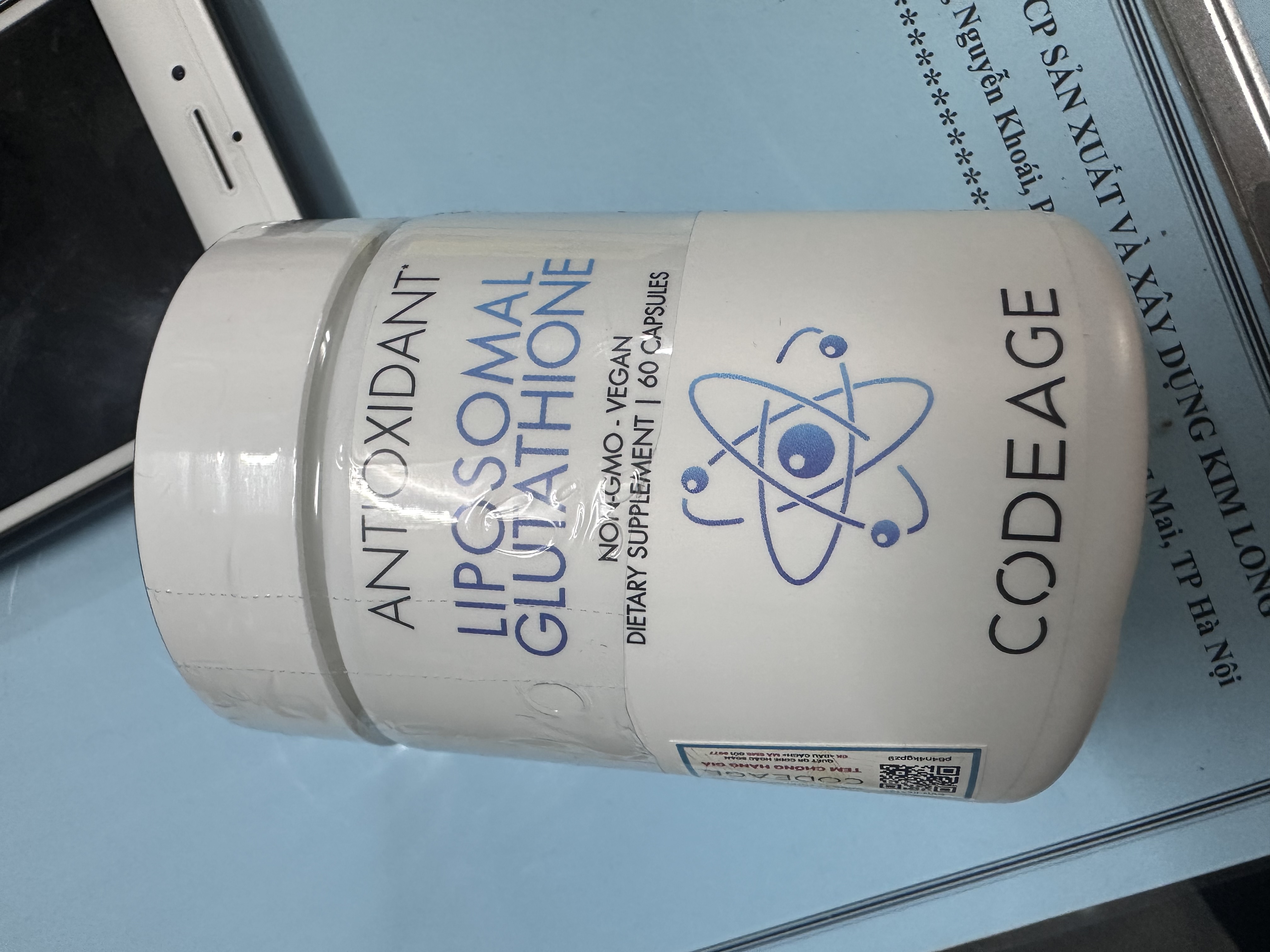 Viên Uống Hỗ Trợ Dưỡng Trắng Da Liposomal Glutathione 500mg - Giảm Nám, Tăng Cường Sức Khỏe, Chống Oxy Hóa, 60 Viên