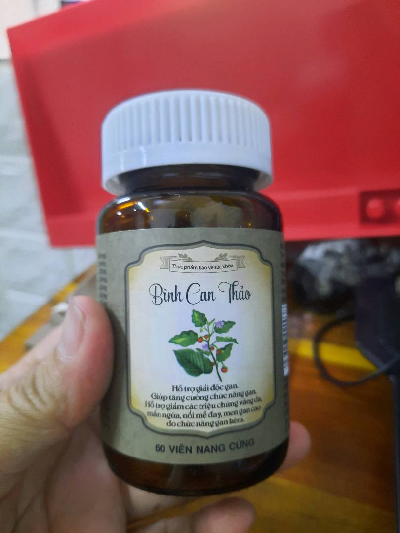 Viên uống giải độc gan Bình Can Thảo - Hỗ trợ chức năng gan, bồi bổ sức khỏe, chiết xuất thảo mộc tự nhiên 60 viên