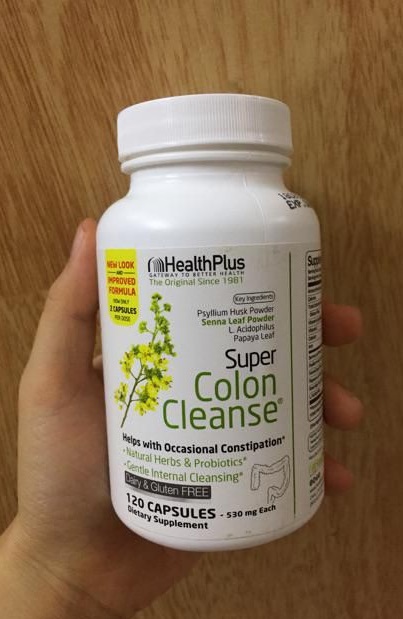Viên uống nhuận tràng Health Plus Super Colon Cleanse 120 viên - Giải pháp thải độc tự nhiên, hỗ trợ tiêu hóa, giảm táo bón hiệu quả