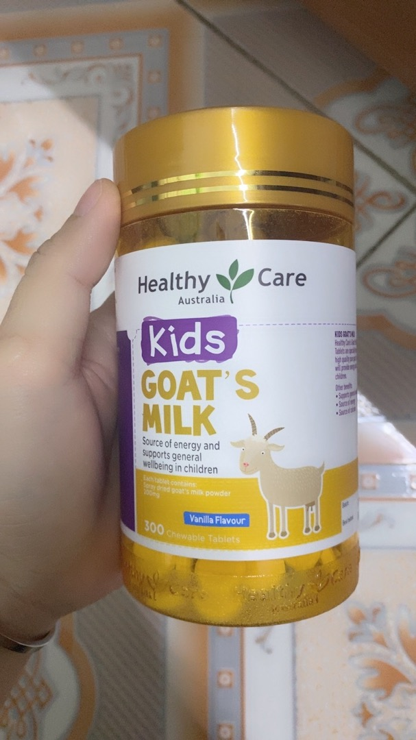 Sữa Dê Cô Đặc Dạng Viên Goat Milk Healthy Care Úc - Bổ Sung Dinh Dưỡng, Hương Vị Socola & Vani, 300 Viên, Dành Cho Mọi Lứa Tuổi