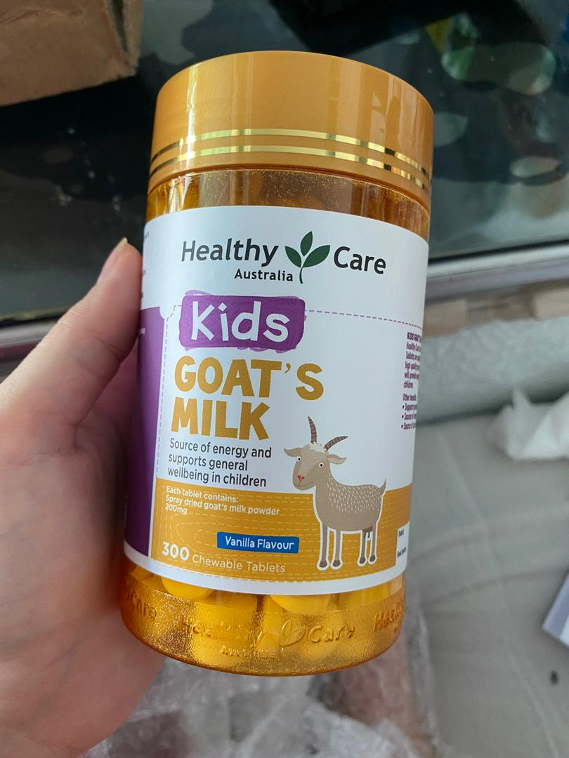 Sữa Dê Cô Đặc Dạng Viên Goat Milk Healthy Care Úc - Bổ Sung Dinh Dưỡng, Hương Vị Socola & Vani, 300 Viên, Dành Cho Mọi Lứa Tuổi