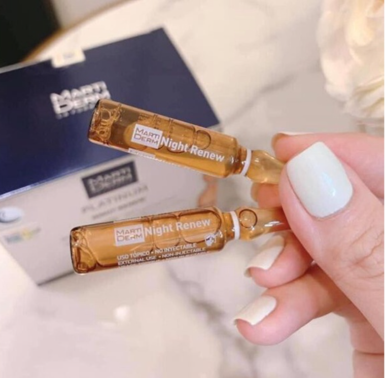 Ampoule MartiDerm Platinum Night Renew - Tái Tạo Da Ban Đêm, Chống Lão Hóa, Cải Thiện Tình Trạng Da, Dưỡng Ẩm Sâu Hơn