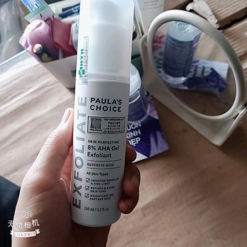 Tẩy Da Chết Paula's Choice Skin Perfecting AHA 8% Gel Exfoliant - Giúp Da Sáng Mịn, Chống Lão Hóa, 100ml