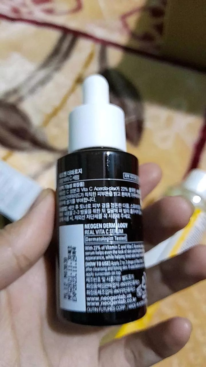 Tinh Chất Làm Sáng Da Neogen Real Vita C Serum 22% - Serum Mờ Thâm, Dưỡng Trắng Da, Phù Hợp Với Da Nhạy Cảm, Chiết Xuất Từ Trái Cây 32g