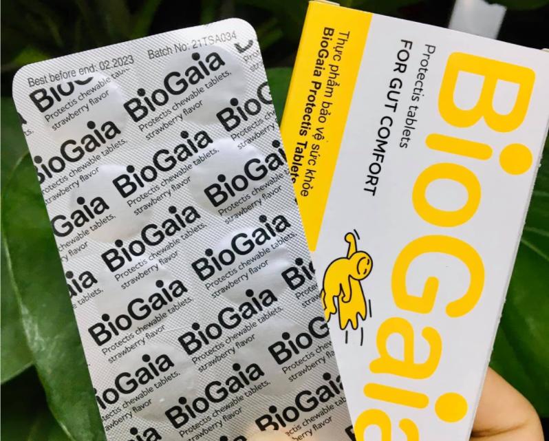 Men vi sinh BioGaia Protectis cho Bà Bầu - Viên Nhai Hỗ Trợ Tiêu Hóa và Hấp Thu Dinh Dưỡng Dễ Dùng, Hương Dâu Ngọt Ngào